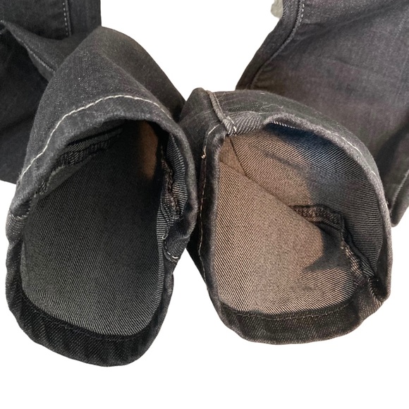 PRANA Kayla Jeans Black Wash White Contrast Stitch Stretch Skinny Slim - Picture 8 of 14